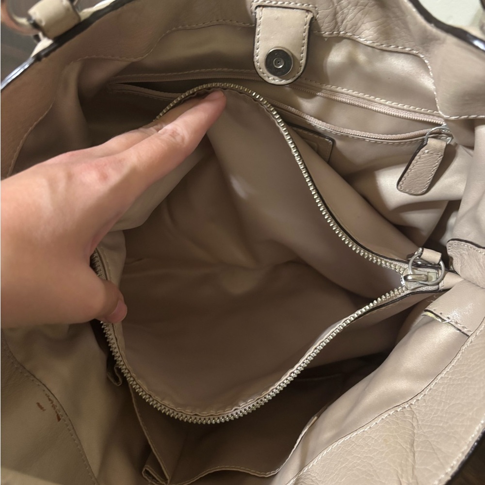 Coach Alexandra Large Leather Shoulder Bag in Ivory - Picture 10 of 12